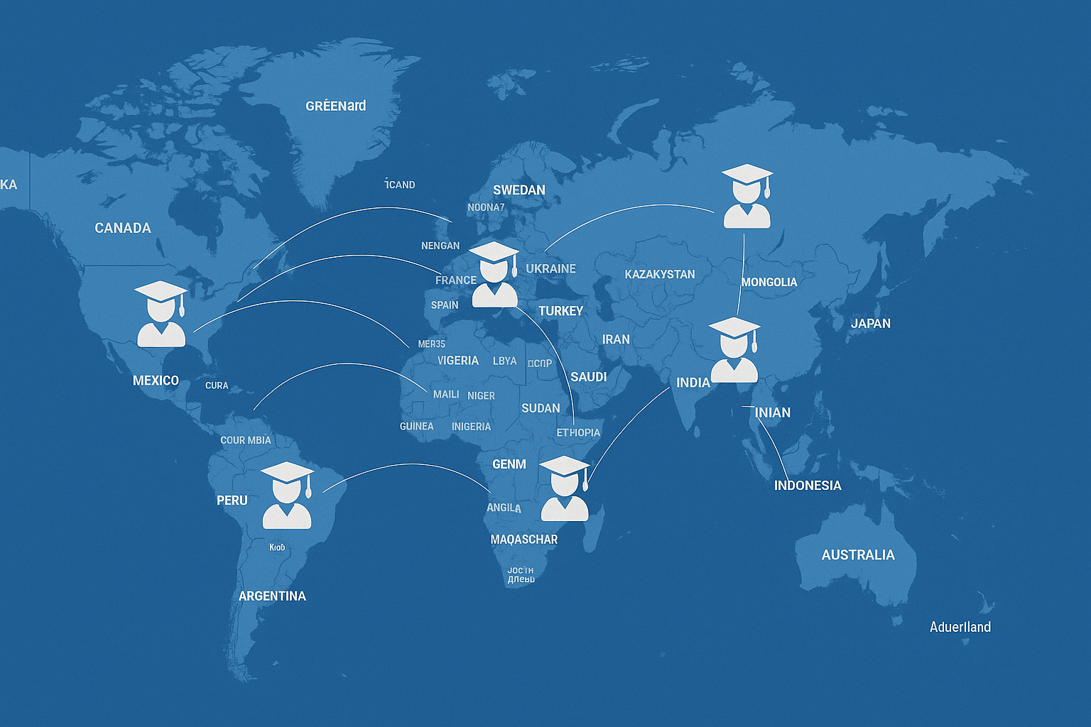 World map showing TAUBABA's global reach