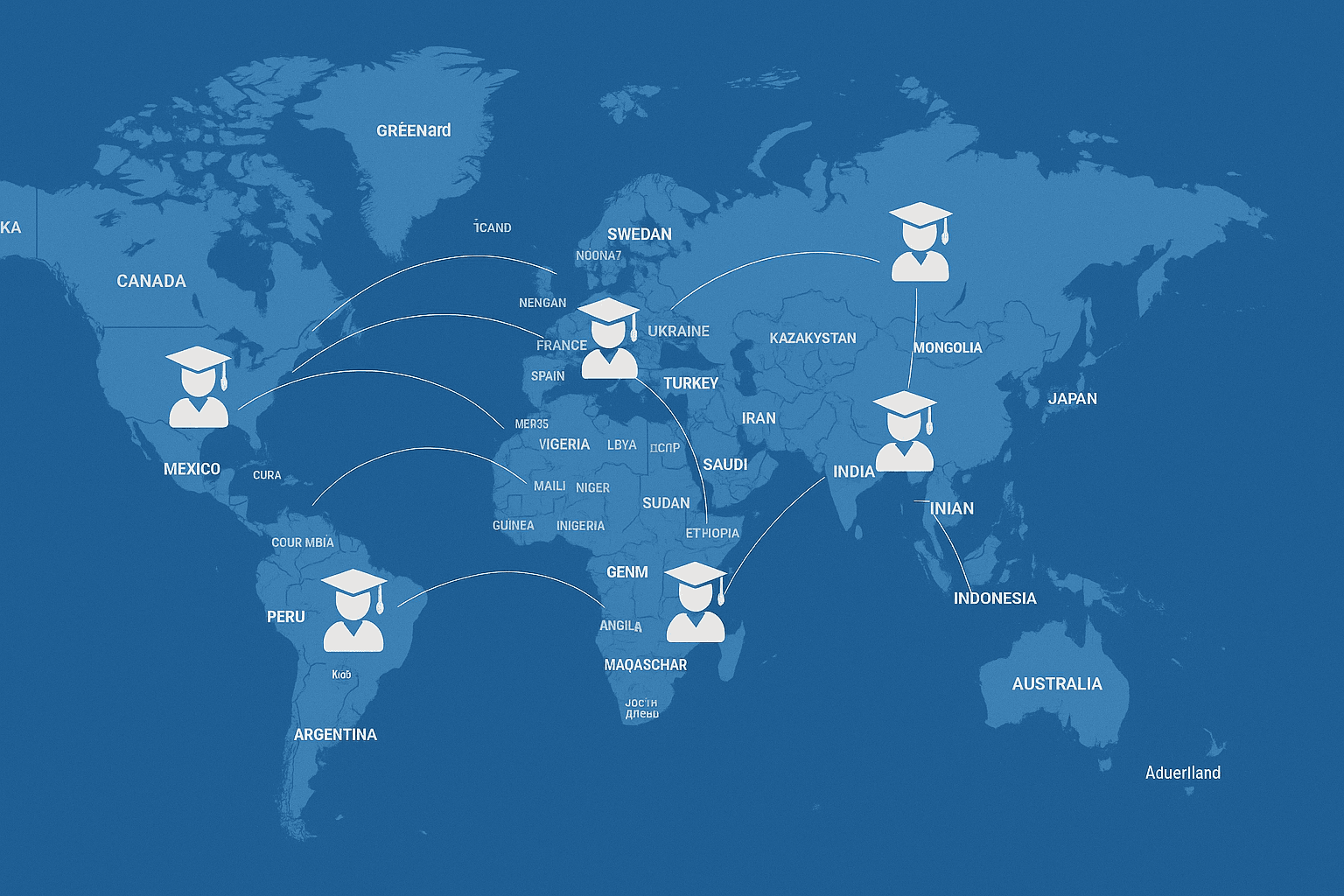 World map showing TAUBABA's global reach